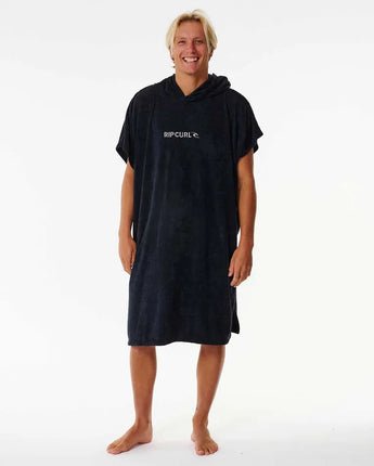 Brand Hooded Towel - Black/Grey