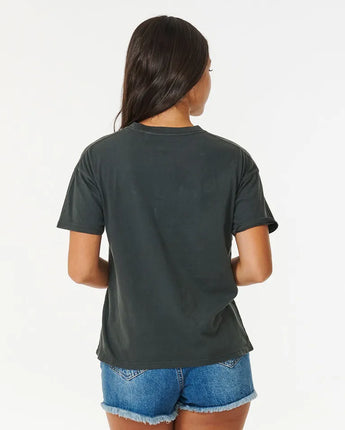 Flora Desto Relaxed Tee - Washed Black