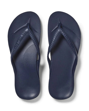 Archies Arch Support Thongs- Navy
