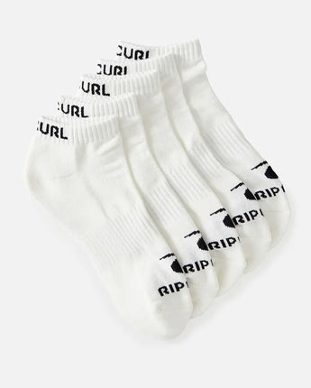 Brand Ankle Sock 5 Pk - White