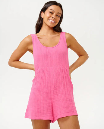 Premium Surf Romper- Hot Pink