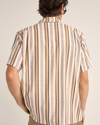 Paisley Stripe SS Shirt- Cedar