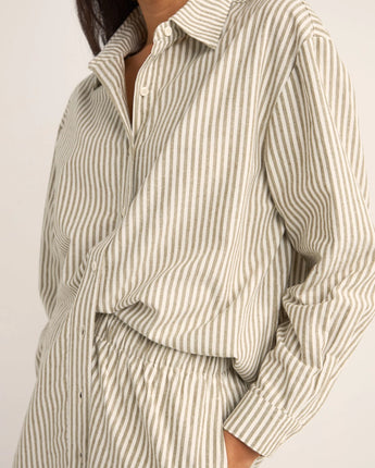 Valley Stripe Oversized Shirt Ivy