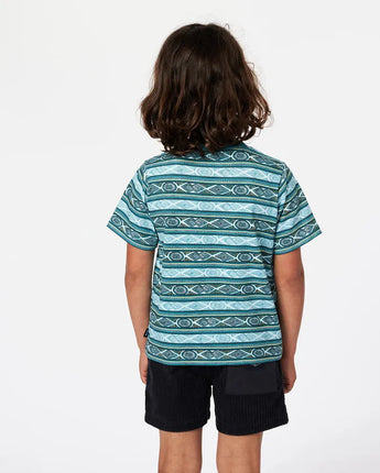 Tube Stripe Tee Boy - Ocean