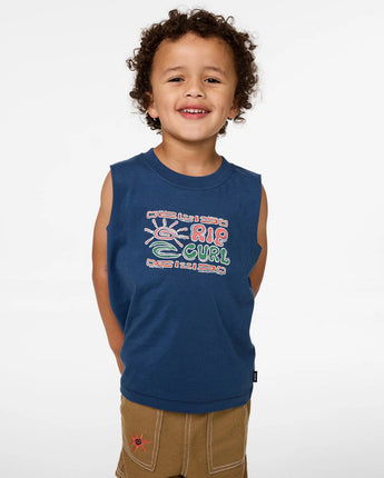 Cosmic Surfing Muscle Boy - Light Navy