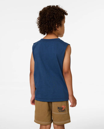 Cosmic Surfing Muscle Boy - Light Navy