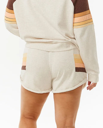 Block Party Track Shorts- Oatmeal Marle