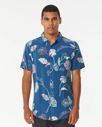 Mod Tropics Short Sleeve Shirt - Washed Navy