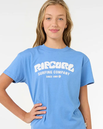 Surf Puff Relaxed Tee- Girl Blue