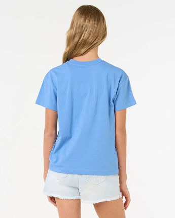 Surf Puff Relaxed Tee- Girl Blue