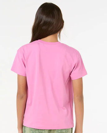 Surf Puff Relaxed Tee- Girl Hot Pink