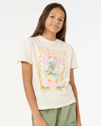 Island Bliss Art Tee- Girl Bone