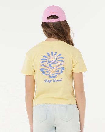Sunset Skies Crop Tee - Banana