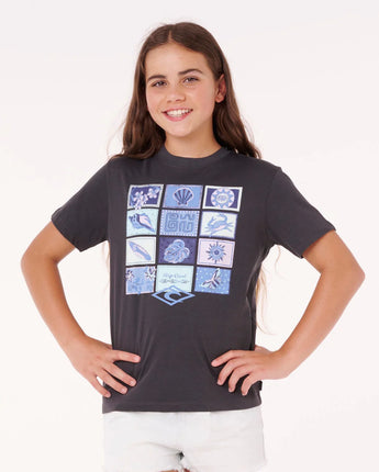 Paradise Club Summer Tee Girl - Washed Black