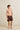 Rhythm Men's Panel Stripe Beach Short - Chestnut - Front View Full Body