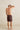 Rhythm Men's Panel Stripe Beach Short - Chestnut - Back View Full Body 