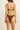 Rhythm Women's Tidewave Hi Cut Pant Bikini Bottom - Chocolate - Back View