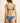 Rhythm Women's Vista Stripe Crop Bikini Top - Dark Blue - back view