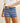 Rhythm Women's Vista Stripe Knit Short - Dark Blue - Front View