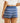 Rhythm Women's Vista Stripe Knit Short - Dark Blue - Back View
