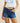 Rhythm Women's Wanderer Denim Short - Dark Denim - Front View