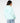 Rip Curl Women's Surf Puff 1/4 Zip - Light Blue - Back View