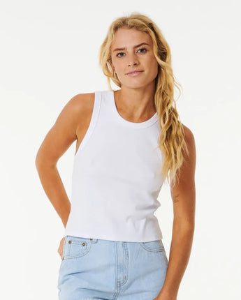 Classic Ribbed Tank - Optical White