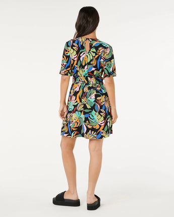 Sunset Luau S/S Mini Dress - Multico
