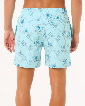 Surf Revival Floral Volley - Aqua