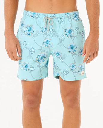 Surf Revival Floral Volley - Aqua