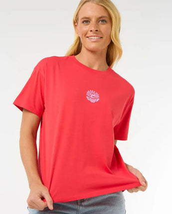 Icons Of Surf Relaxed Tee - Hibiscus Red