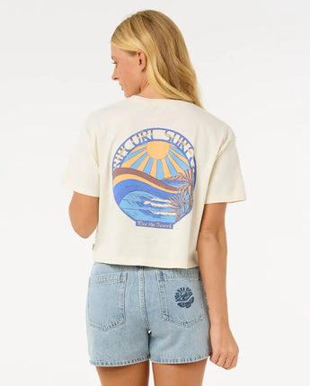 Sun And Sea Crop Tee - Bone