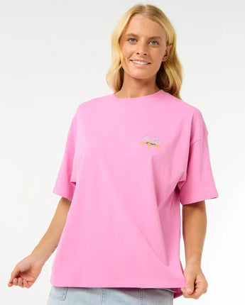 Hibiscus Diamond Heritage Tee - Pink