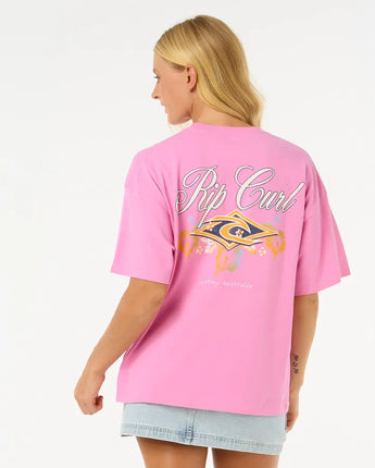 Hibiscus Diamond Heritage Tee - Pink