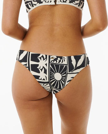 Santorini Sun Cheeky Hipster Bikini Pant- Black