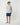 Full-length: Rip Curl Men's VC Pivot 18-inch Volley Board Short in Light Navy, full-length model view with grey tee.