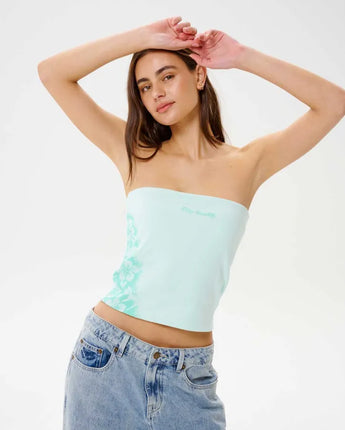 Bandeau Tube Top - Washed Aqua