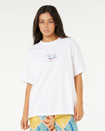 Shore Break Heritage Tee - Vintage White