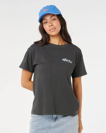 Surf Dreams Relaxed Tee - Washed Black