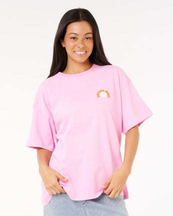 Luxe Surf Heritage Tee - Pastel Pink