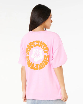 Luxe Surf Heritage Tee - Pastel Pink