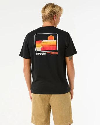 Surf Revival Stacked Tee - Black