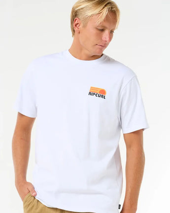 Surf Revival Stacked Tee - White