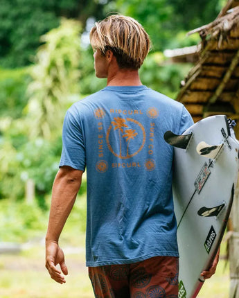 Mod Cali Two Palms Tee - Bluefin