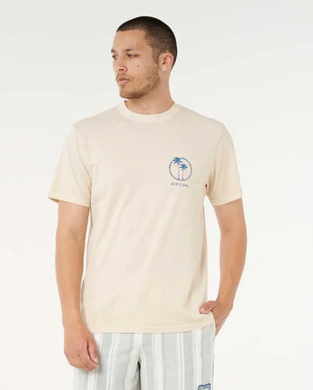 Mod Cali Two Palms Tee - Vintage White