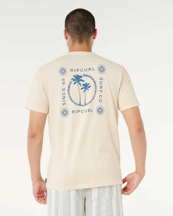 Mod Cali Two Palms Tee - Vintage White