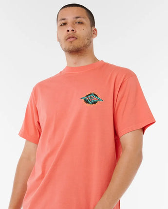 Raw Burst Tee - Rose Sky