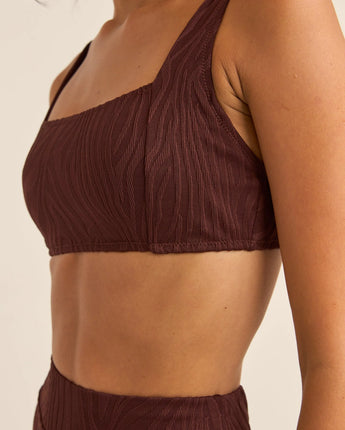 Amazon Panelled Support Underwire Top- Chocolate