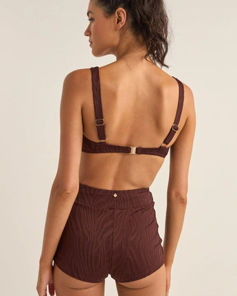 Amazon Panelled Support Underwire Top- Chocolate