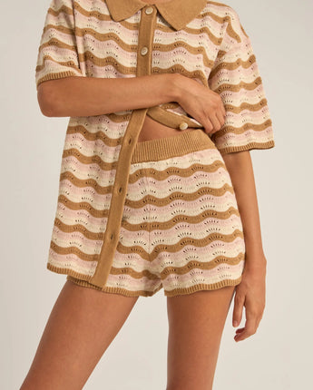 Aries Stripe Knit Short- Natural